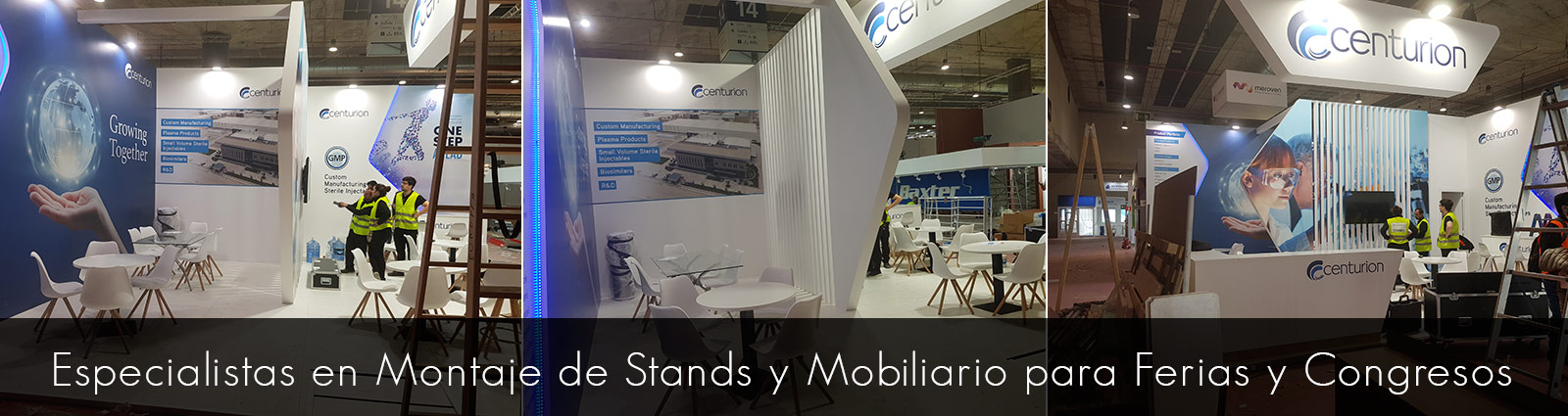 Montaje de mobiliario y stands para ferias y congresos.