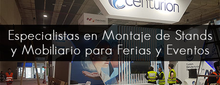 Montaje de mobiliario y stands para ferias y congresos.